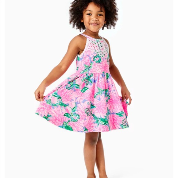 Lilly Pulitzer girls Little Kinley Dress (Toddler/Little Kids/Big Kids) 14 - Picture 2 of 4